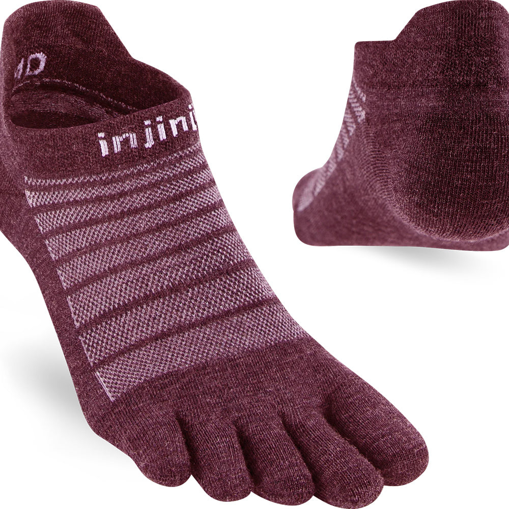 Calcetines Run Lightweight No-Show Wool Forest