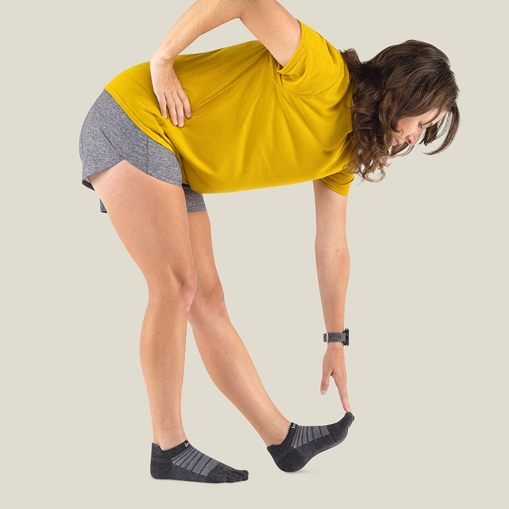 Calcetines Run Lightweight No-Show Wool Slate