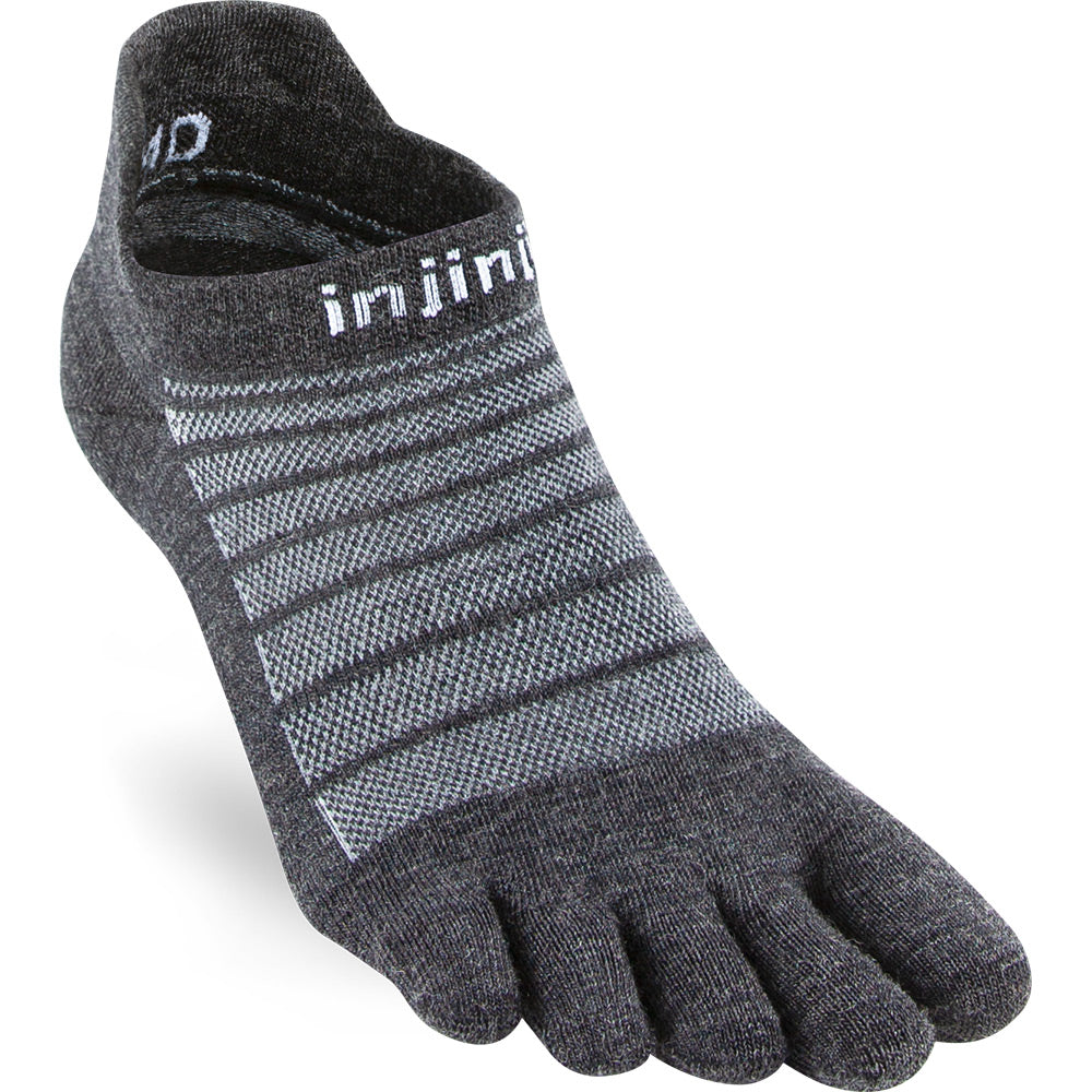Calcetines Run Lightweight No-Show Wool Slate