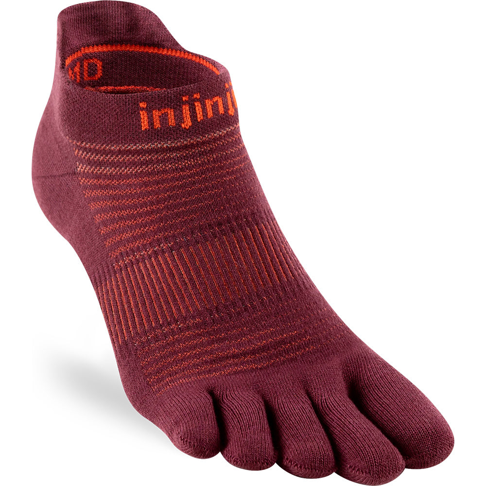 Calcetines Run Lightweight No-Show Mahogany