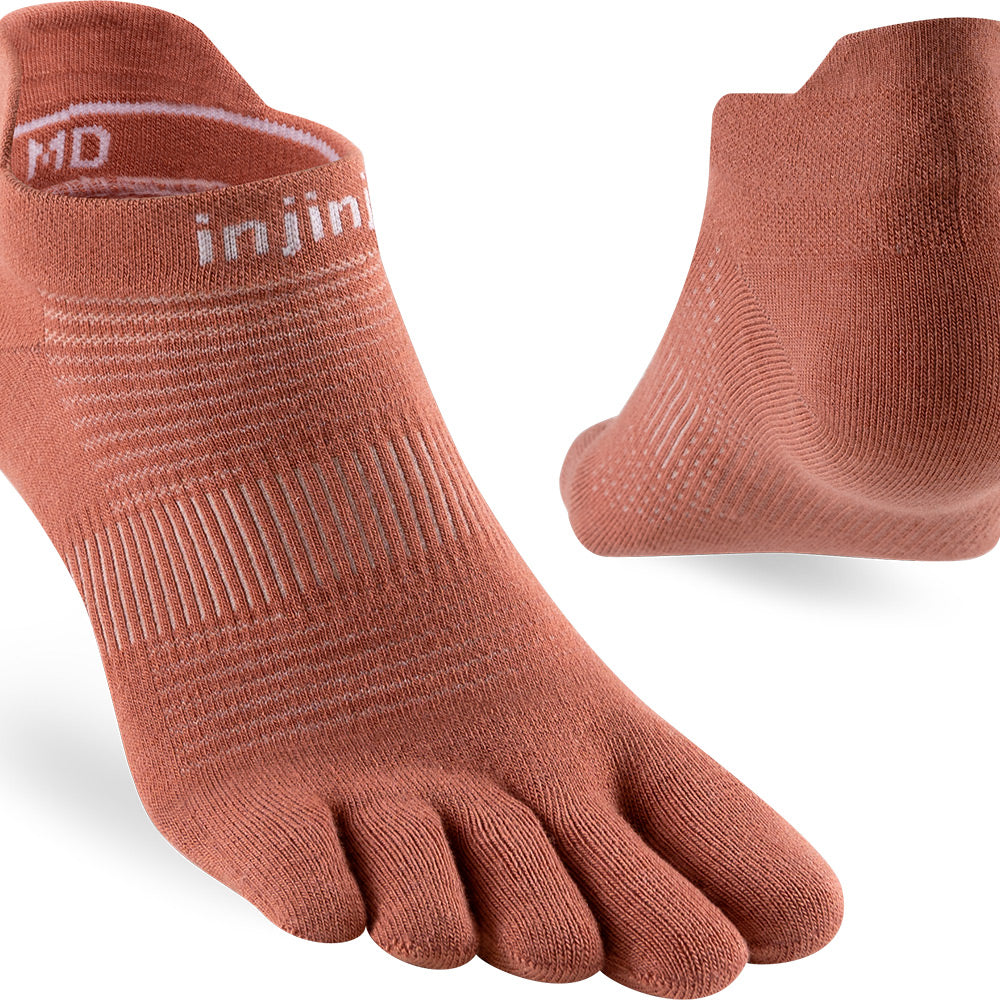 Calcetines Run Lightweight No-Show Rust
