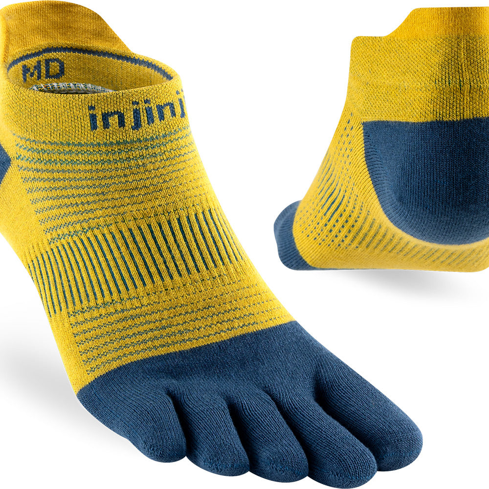 Calcetines Run Lightweight No-Show Royal Yellow