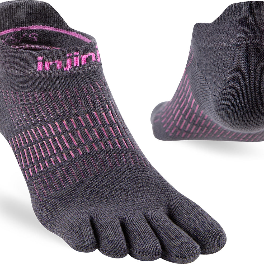 Calcetines Women's Run Lightweight No-Show Charcoal