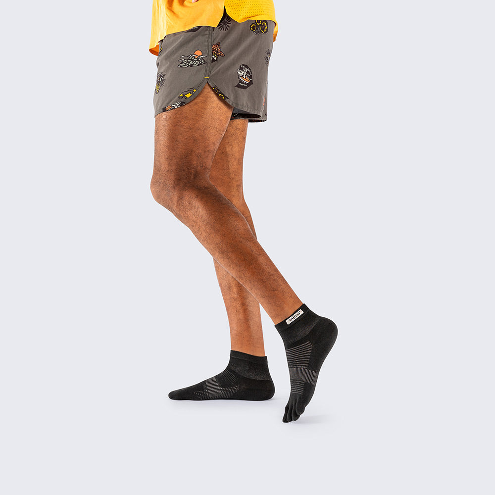 Calcetines Run Lightweight Mini-Crew Black