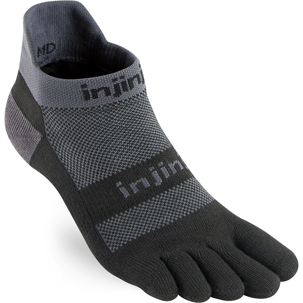 Calcetines Run Midweight No-Show Black/Grey