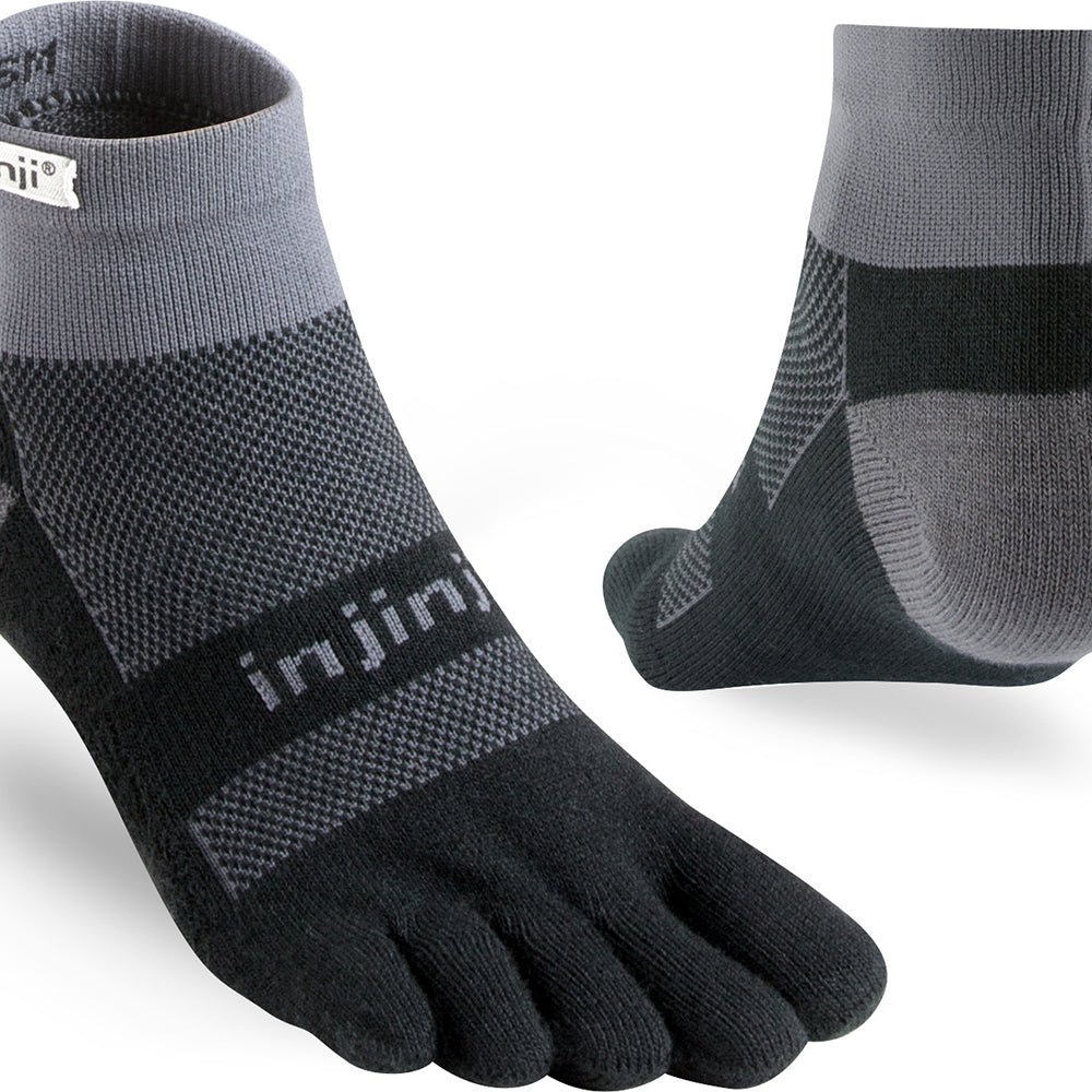 Calcetines Run Midweight Mini-Crew Black/Grey