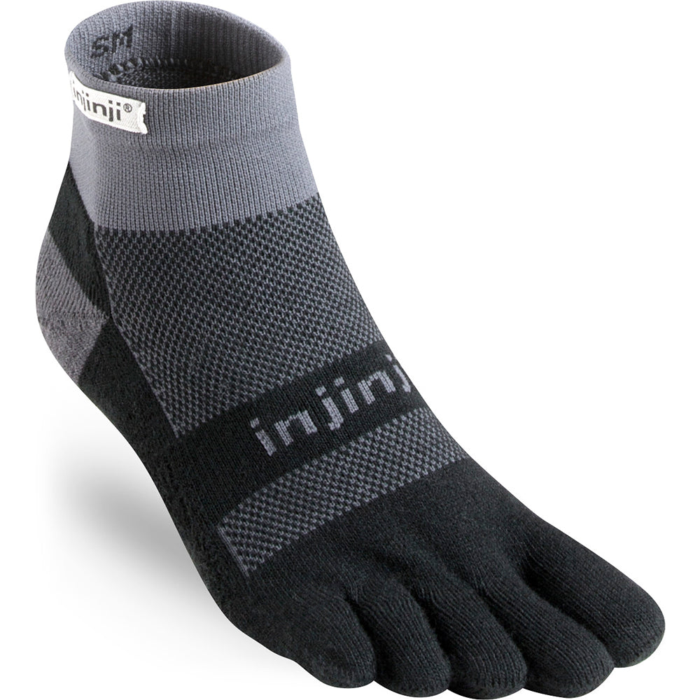 Calcetines Run Midweight Mini-Crew Black/Grey