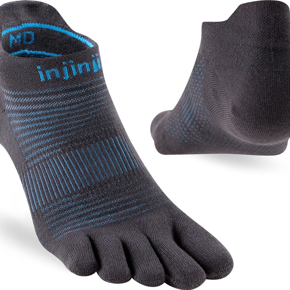 Calcetines Run Lightweight No-Show Carbon