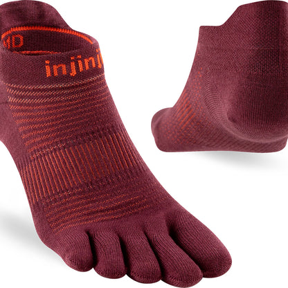 Calcetines Run Lightweight No-Show Mahogany