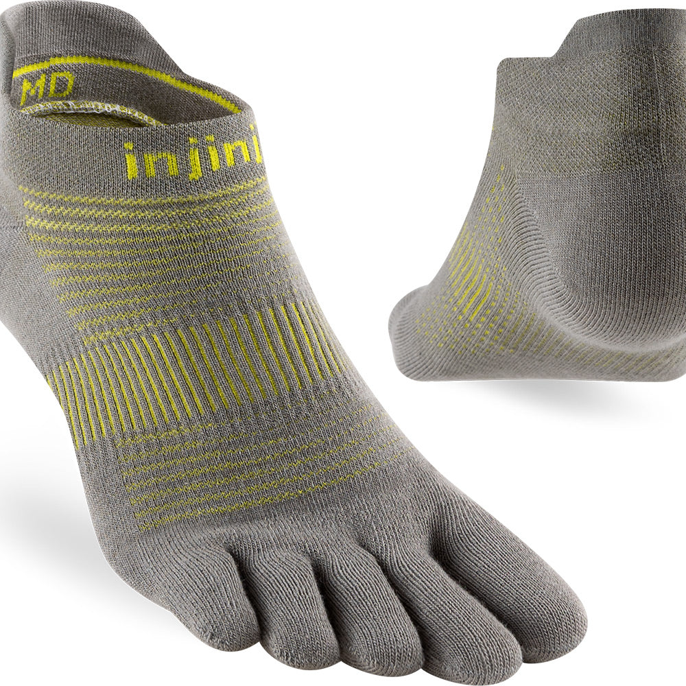 Calcetines Run Lightweight No-Show Neon Silver