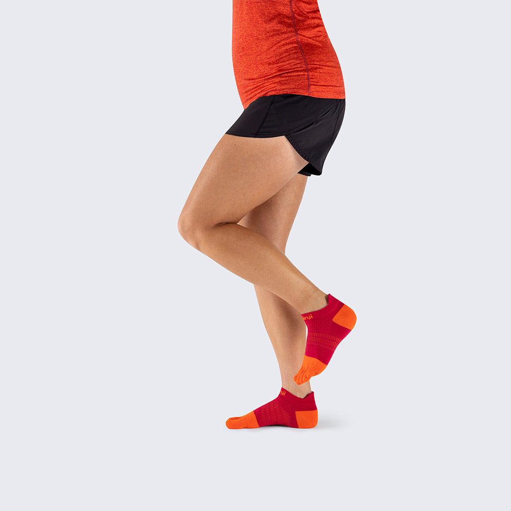 Calcetines Women's Run Lightweight No-Show Chili