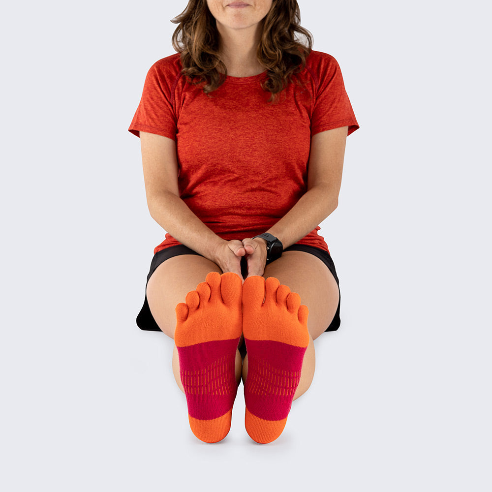 Calcetines Women's Run Lightweight No-Show Chili