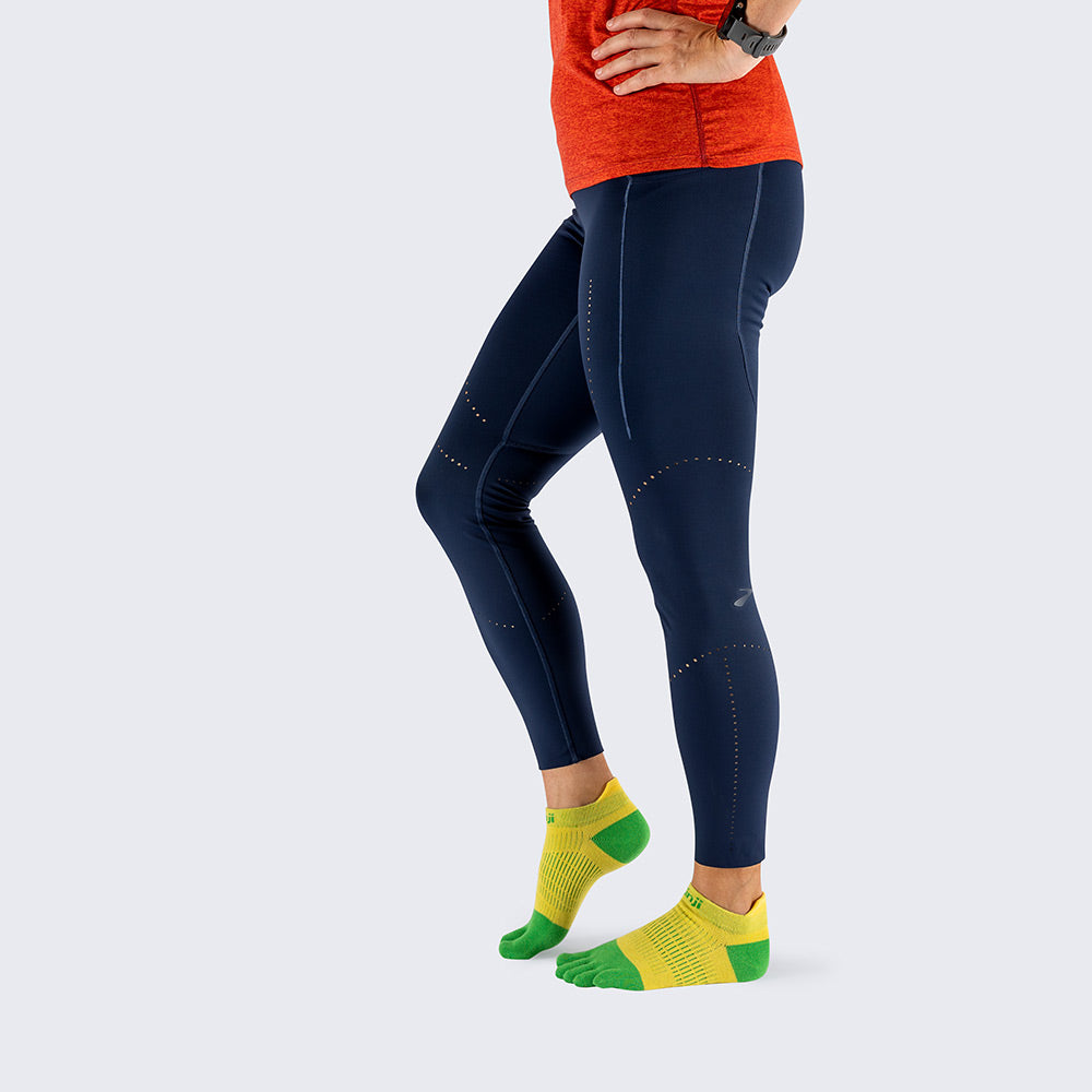 Calcetines Women's Run Lightweight No-Show Citrus