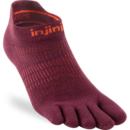 Calcetines Women's Run Lightweight No-Show Mahogany